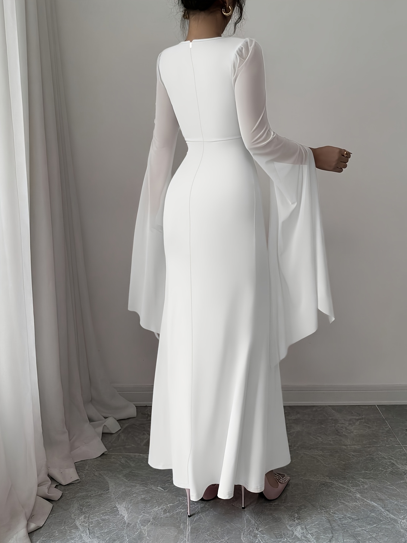 vintage long dress with sleeves Long Sleeve Lace Applique Wedding Dresses Vintage Mermaid Wedding Dress AWD1255