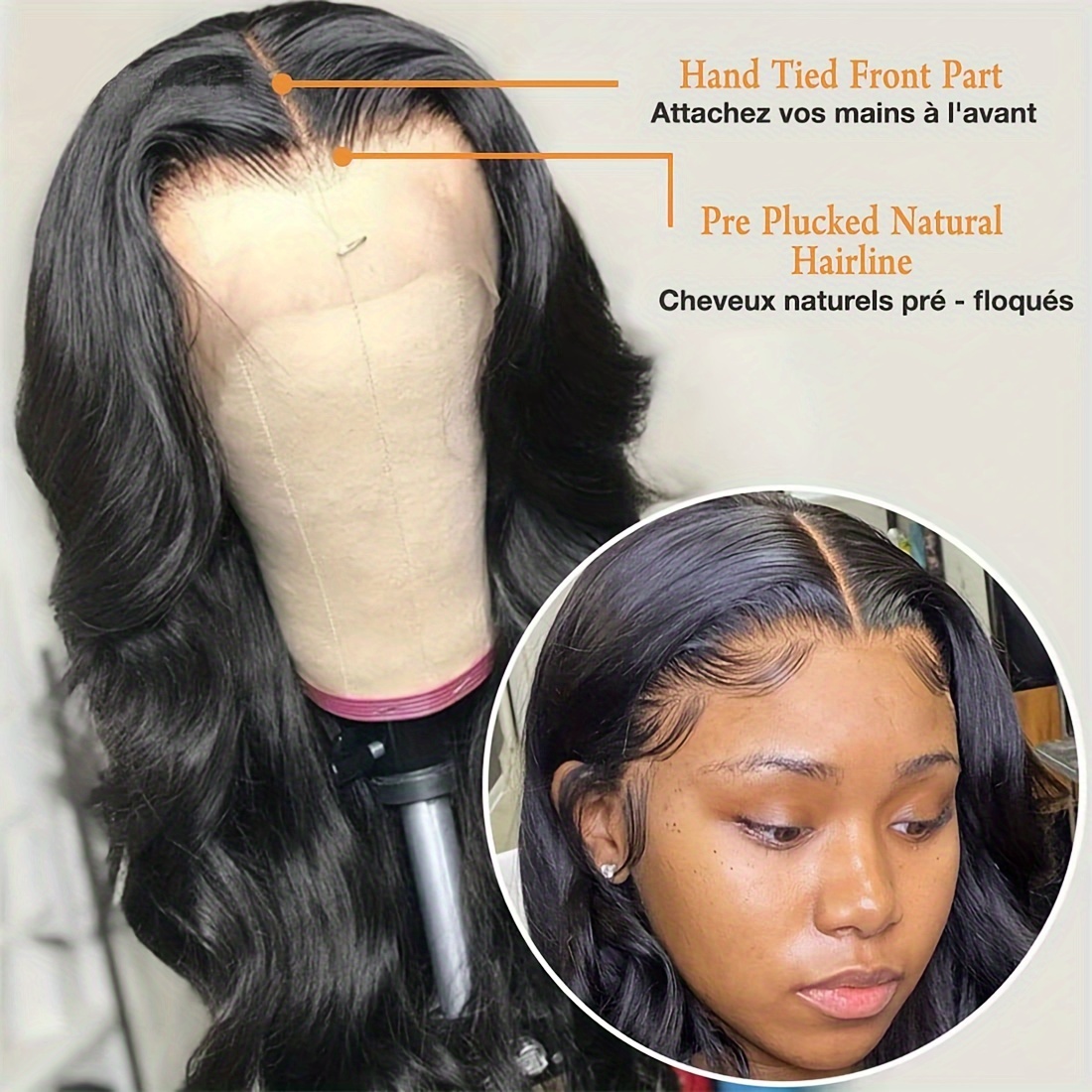 180% Density Body Wave Lace Front Wig Human Hair Pre Plucked Glueless 13x6 HD 50% Off - No Code Needed] Highlight Piano Color Glueless 13  main image 3