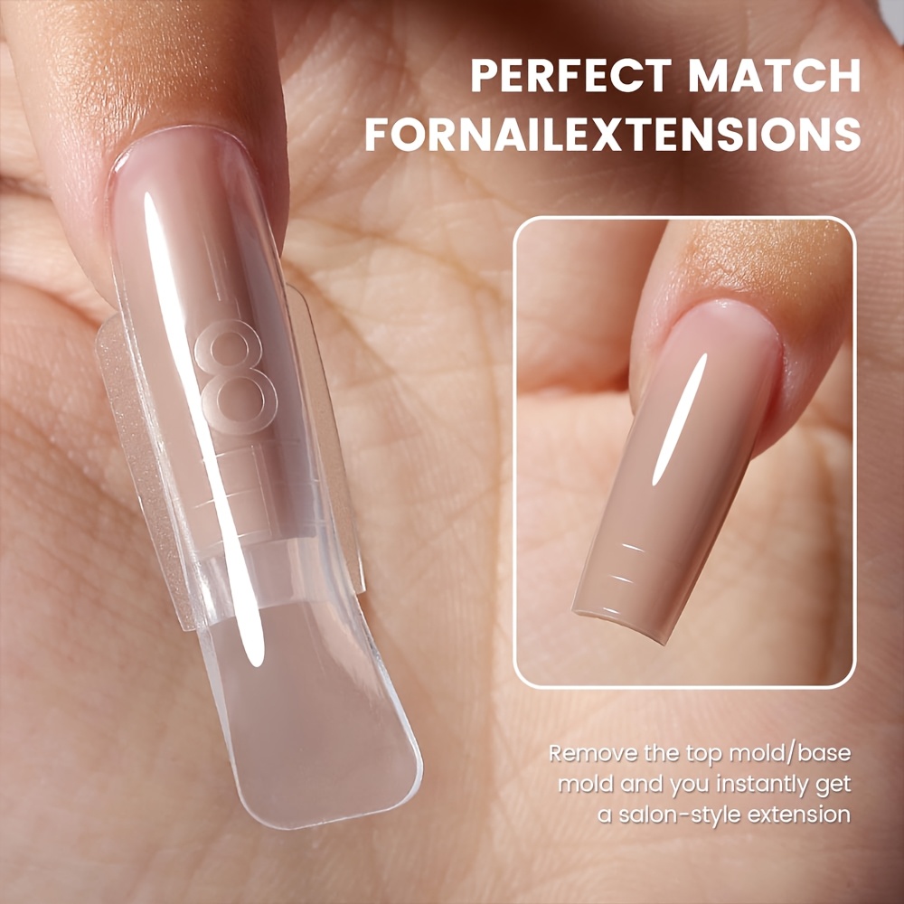 60pcs and 180pcs Short Square Quick Nail Extension Molds