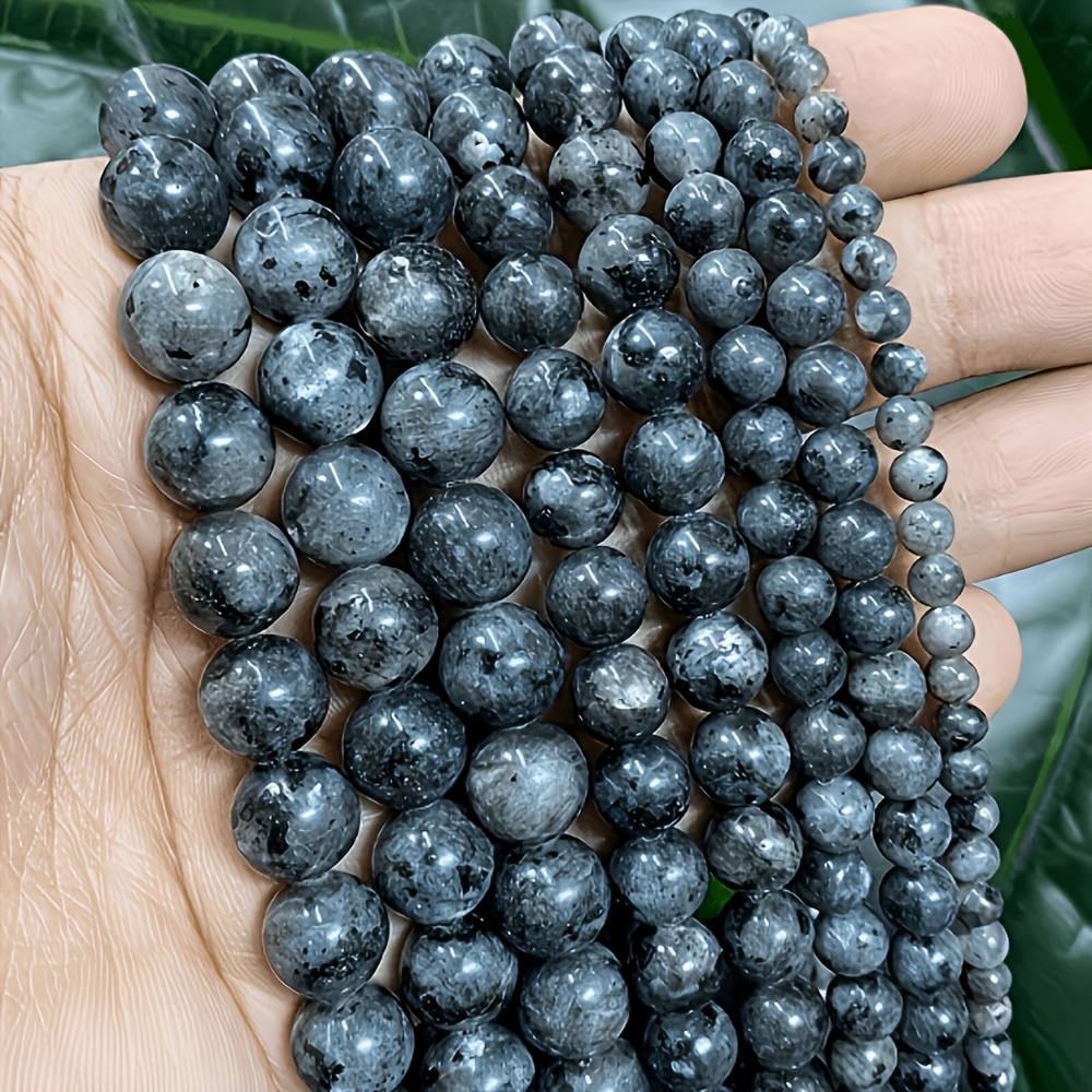 TEMU Natural Black Labradorite Stone Beads Suitable For Making, Labradorite Gemstones For Crafts, Birthdays, Bracelets, Necklaces & Earrings -