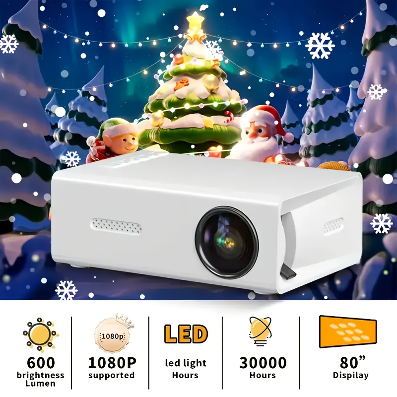 

Hd Portable Projector - , Usb Powered, 1080p Compatible, For Home Theater And Office Conference Use, Perfect Birthday Gift, Native 320p