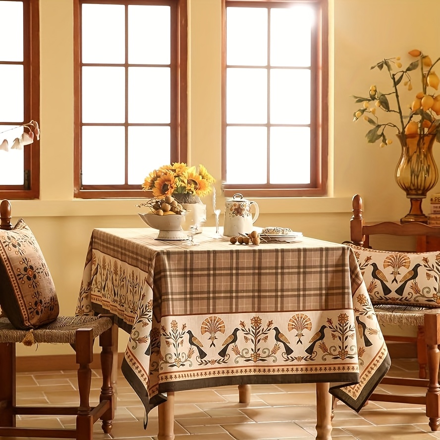 tischdecke floralem leinen italienisches kariertes