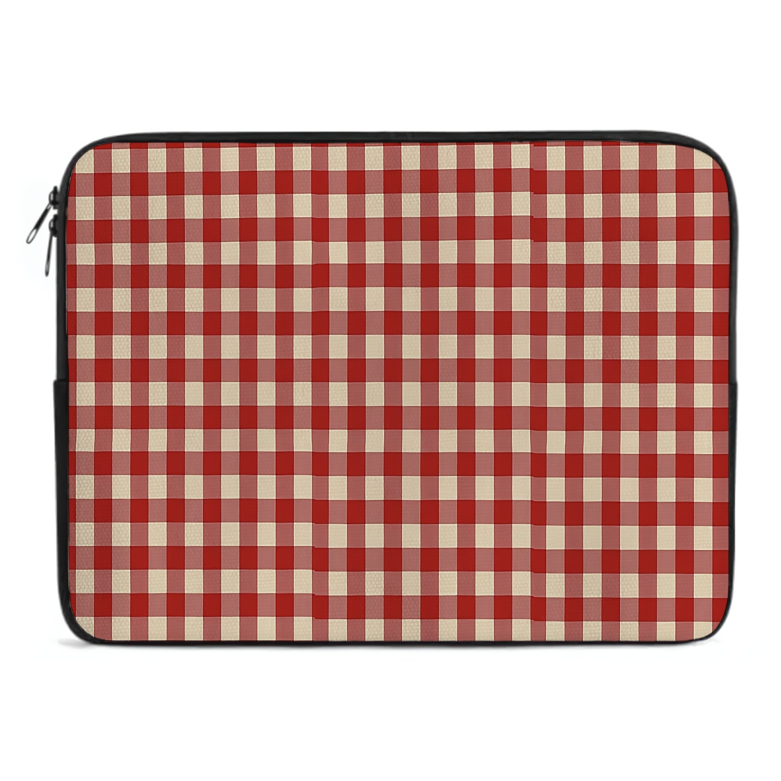 TEMU 1 Portable Laptop Bag, Lightweight Laptop Sleeve, Lap Bag, Laptop With A Red And White Checkered Pattern, Business Travel Laptop Case, Zippered