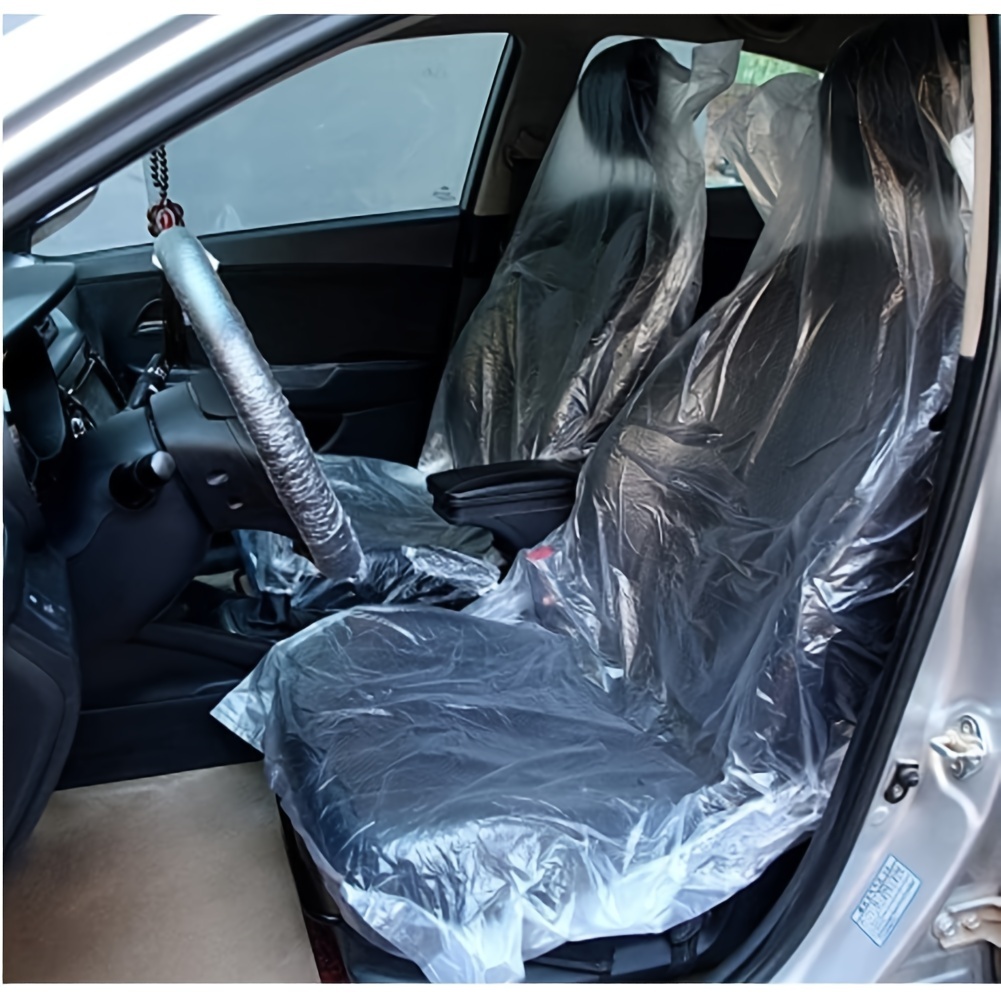 

- Disposable Plastic Covers For Automotive - Universal Fit, Vehicle Protectors For , Valets, Car Services - , To Install - For , , Buses, Trains