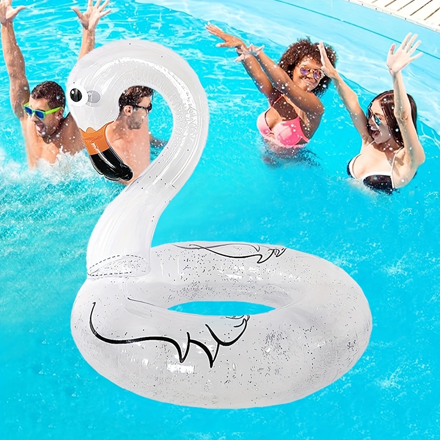 Swan Floats Swimming Pool Inflatable Swan Pool Float Glitter