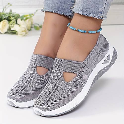 Women s Shoes 2024 New Style, Breathable Knit Women s Shoes, Cross-Border Lace-Up Fashionable Trendy Sports Shoes for Women, Women Shoes, Sneakers