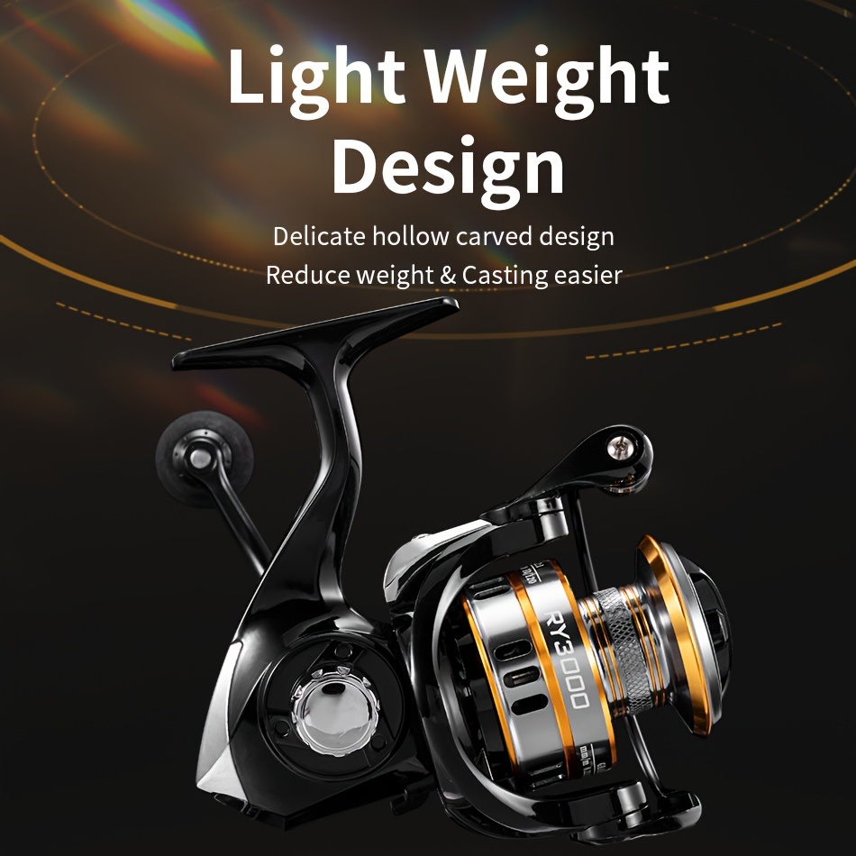 Fishing Reel 5.5:1 Ratio Spinning Saltwater Freshwater Fish Reels  LE1000-7000 Series Reel (Color : Grey, Size : 4000)