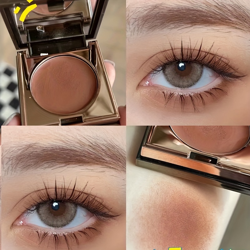 Herorange Eyeshadow Cream Lip & Cheek Dual-use Lipstick Blush Contouring Triple-in-one Cream Autumn/winter Plumping Color Long-lasting Matte Lip Tint Coffee Eyeshadow Small Square Portable