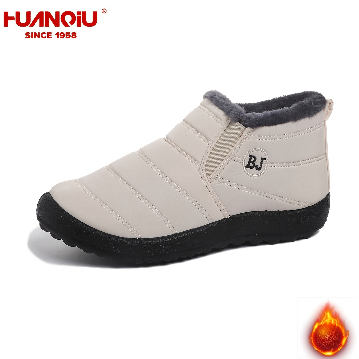 Unisex Winter Snow Boots, Plush-Lined Ankle Boots