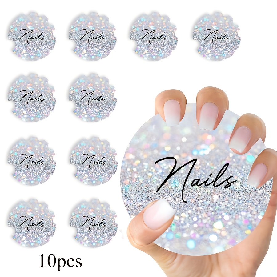 TEMU 10pcs Nail Art Display Card Nails Photography Show Prop Board Disc Press-on Nails Salon Accessory Nail Tech Prop Nails Selfie Disc Display Board
