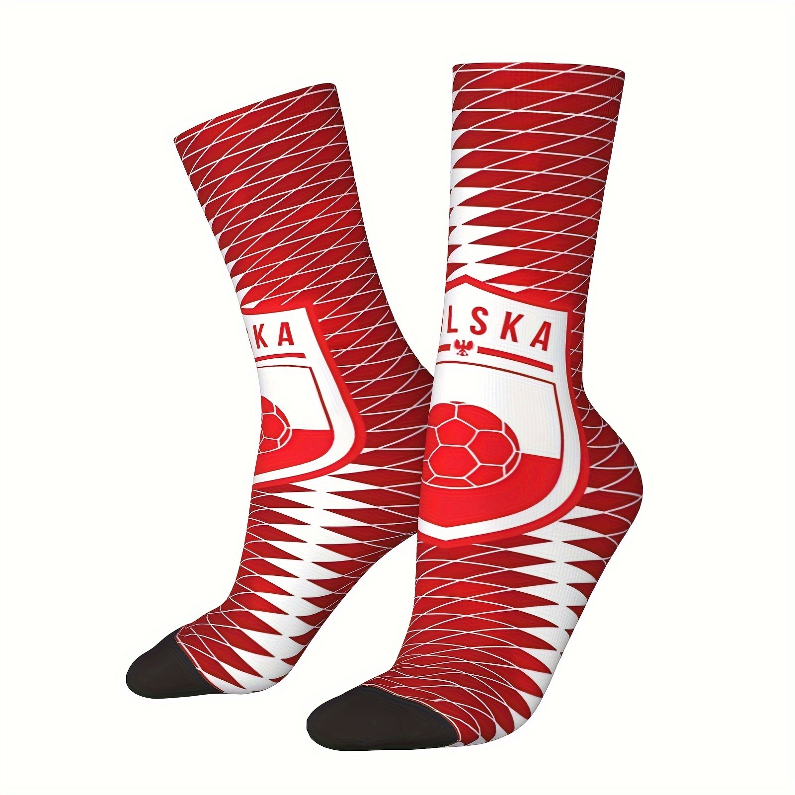 

Men's Crew Socks - Vintage Style, Novelty Football Team Pattern, Breathable & Comfortable, Perfect Gift For Sports Fans