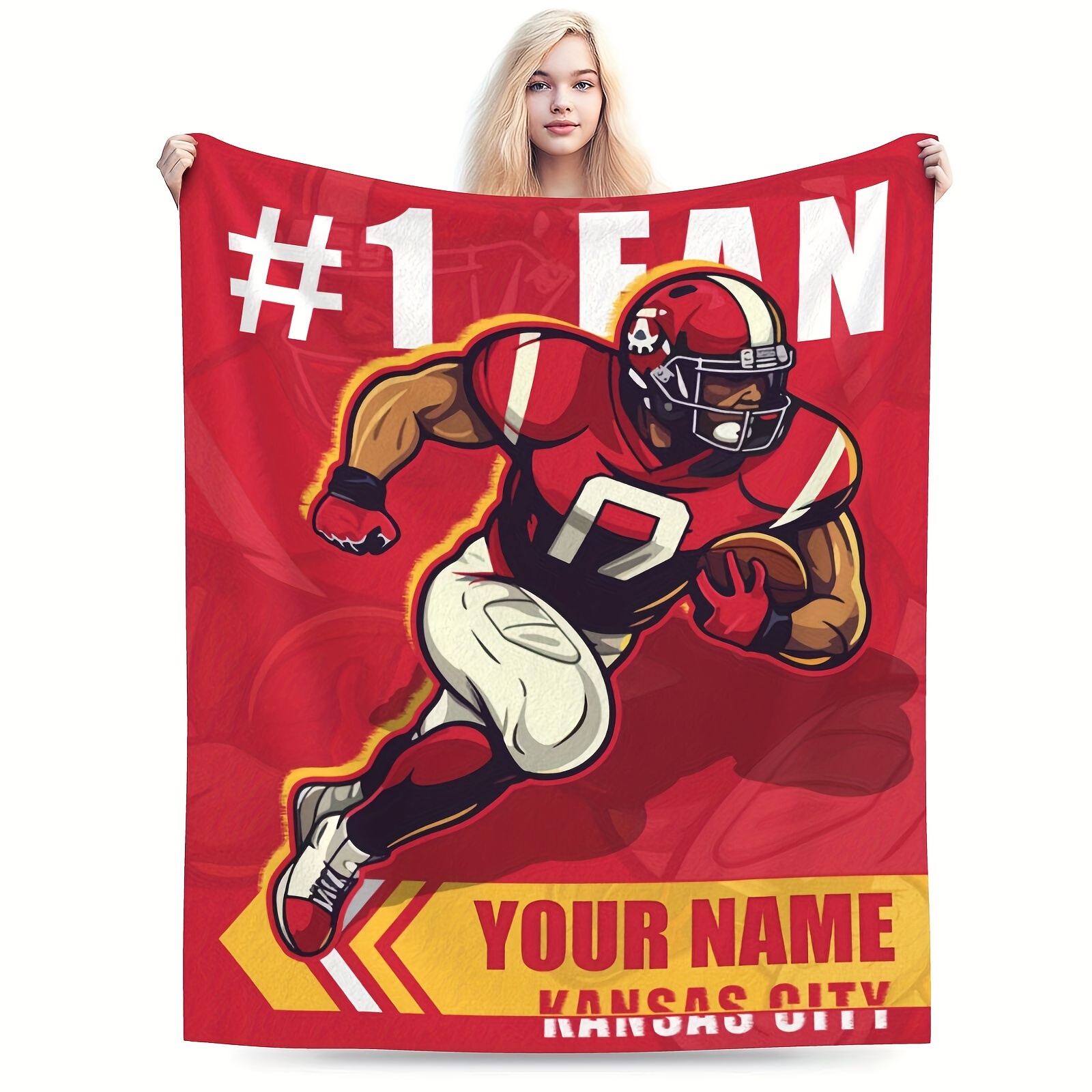 

City Fan Personalized Fleece Blanket - Customizable For Or Bed, For Enthusiasts, Polyester Rectangle Blanket