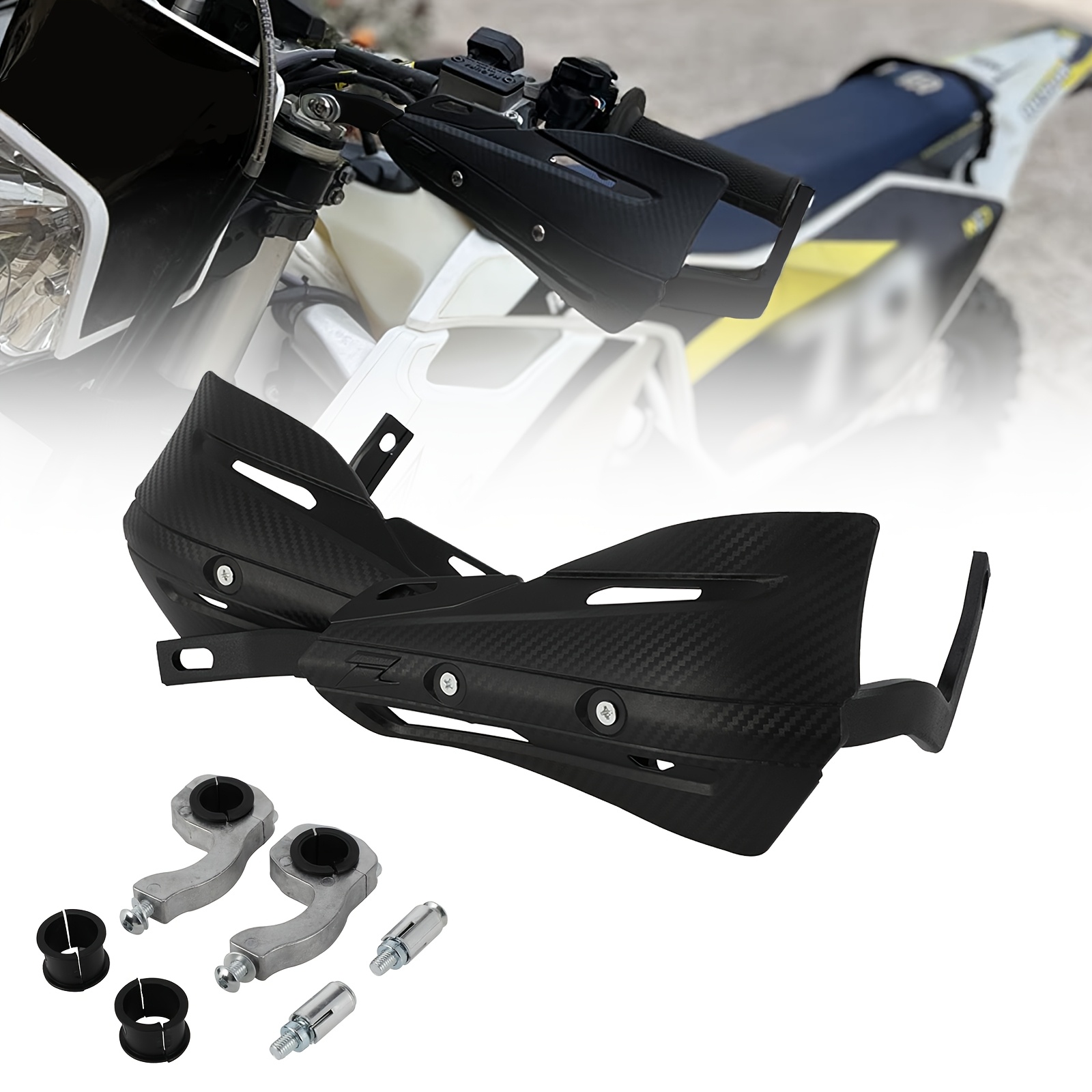 PowerMotor Dirt Bike Handguards - Universal Fit For 7/8" & 1-1/8" Handlebars | Yellow Matte Finish