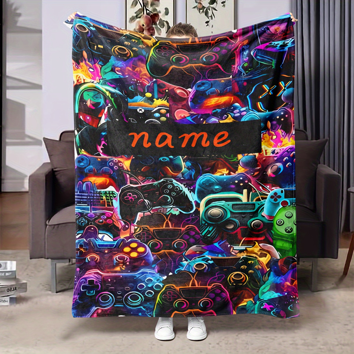 

1pc Blanket For Boys, - - , Multifunctional For Sofa, Bed, - All- Polyester Knitted , For And