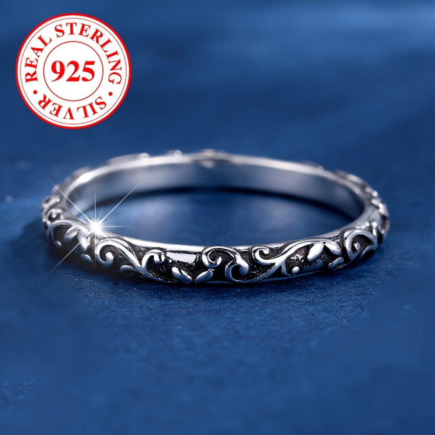 

Sterling Silver S925 Vine Pattern Ring: Trendy And Fresh For Daily Wear And Parties - 2.5g