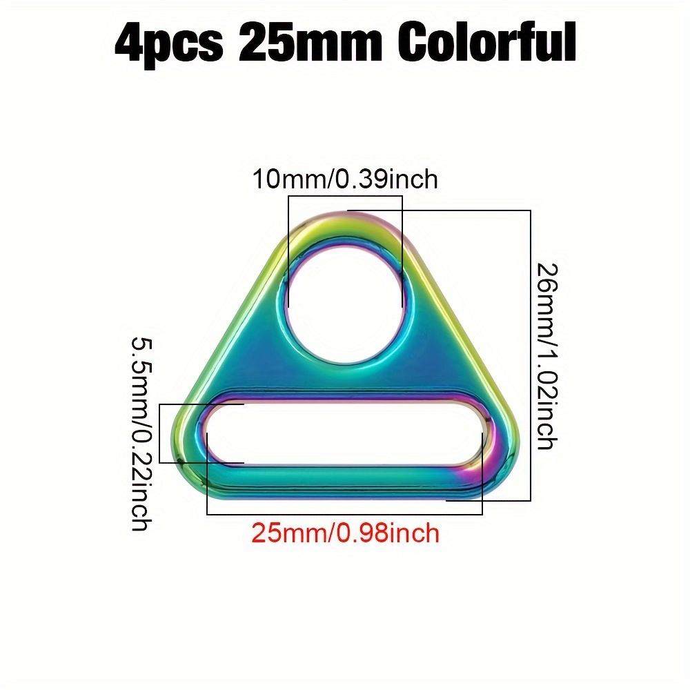 E-shop 4/8 20mm-38mm Dreieckige Schnalle mit Loch