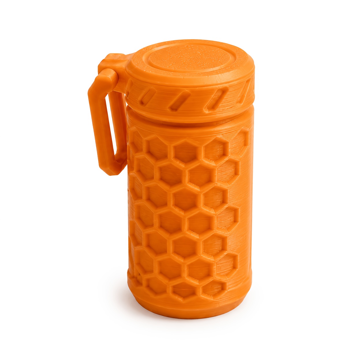 TEMU Mini Storage Box With Clip, Portable Small Organizer Container, Honeycomb , Lightweight 3d Printed Case For Travel, Office, Outdoor And Everyday