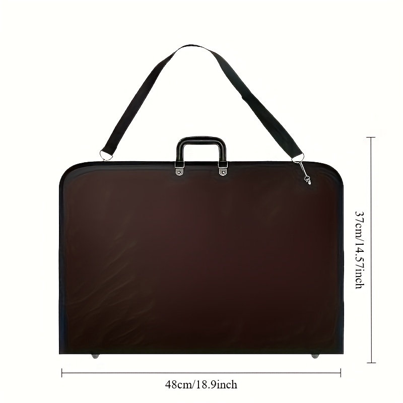 TEMU Sac de transport A3 noir pour portfolio, avec poignée, étui de transport pour œuvres d'art et peintures, convient aux , étudiants, de bureau