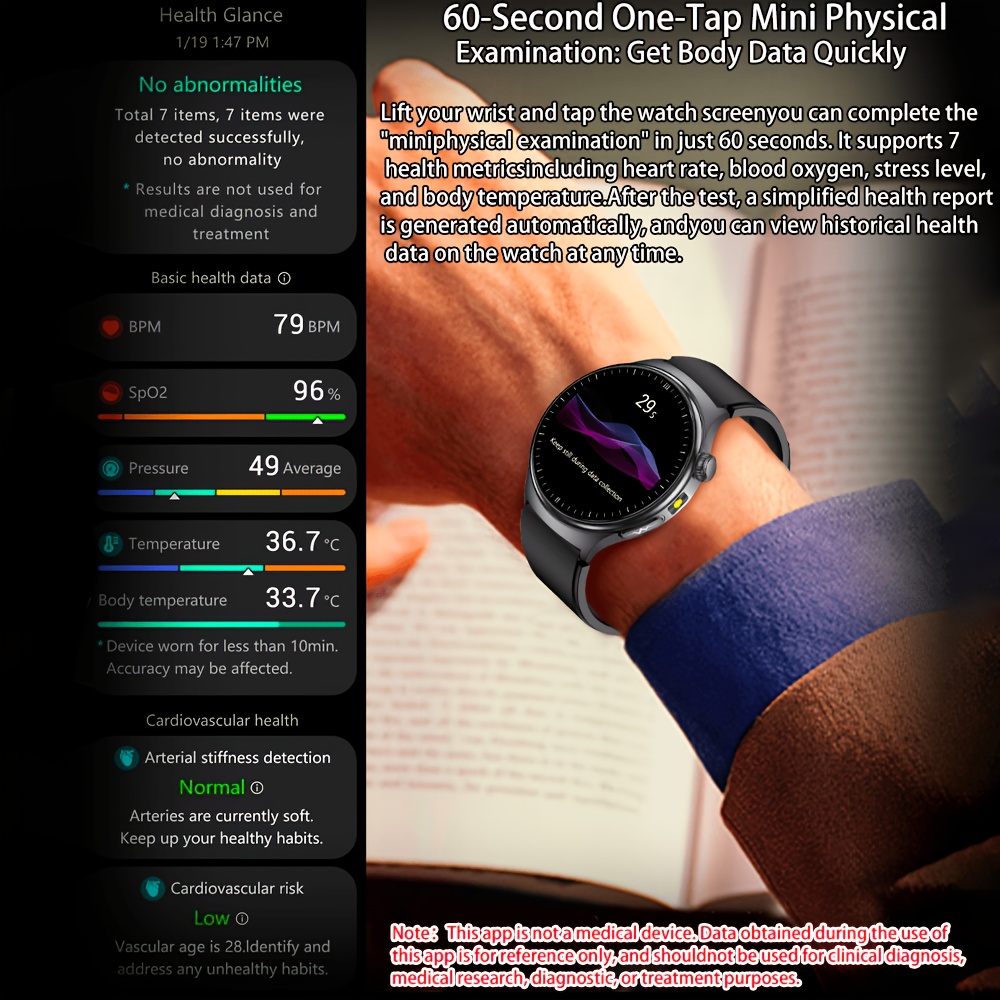 2026   smartwatch 1 43 inch amoled     supports wireless calling     sos 100 sports   remote monitoring fitness tracking compatible with iphone and   phones Product details 5