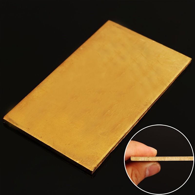 

1pc Brass Sheet - , 60x100x3mm, , & , To , For Diy Crafts/metalworking Projects, Suitable For Drawing & Bending Forces