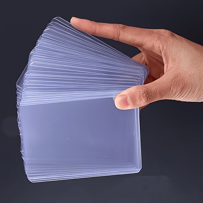 TEMU 8pcs , 3"x4" Baseball Card Protective Case Hard Plastic, Regular Top Loading Card Holder, Suitable For Sports Football Trading Cards