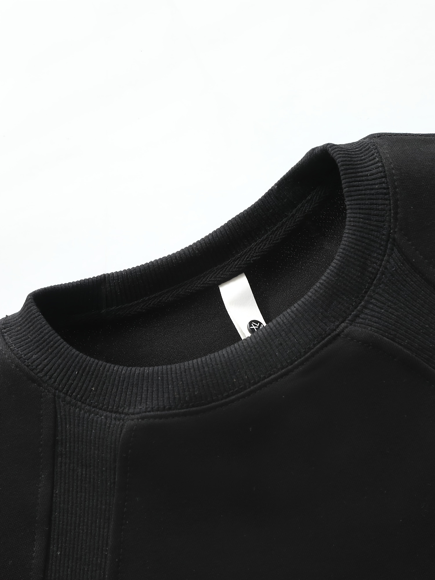 男士1件装，圆领宽松卫衣，显瘦长袖卫衣， 纯色长袖t恤男，宽松休闲打底衫，拼接内搭打底衫，舒适百搭，简约经典，适合日常活动和运动时穿着 商品详情 22