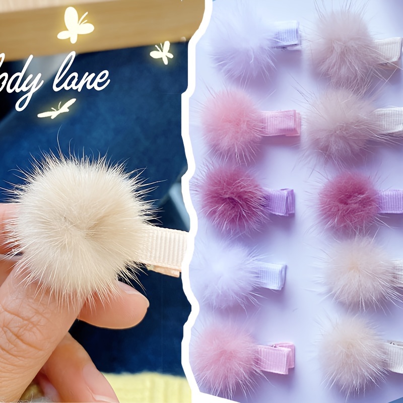 

Plush Headwear Cute Hair Clip For Women Without Damaging Hair Ribbed Clip Autumn And Winter Plush Hair Clip Bangs Side Hair Card Internet Fur Cartoon Broken Hair Clip Hair