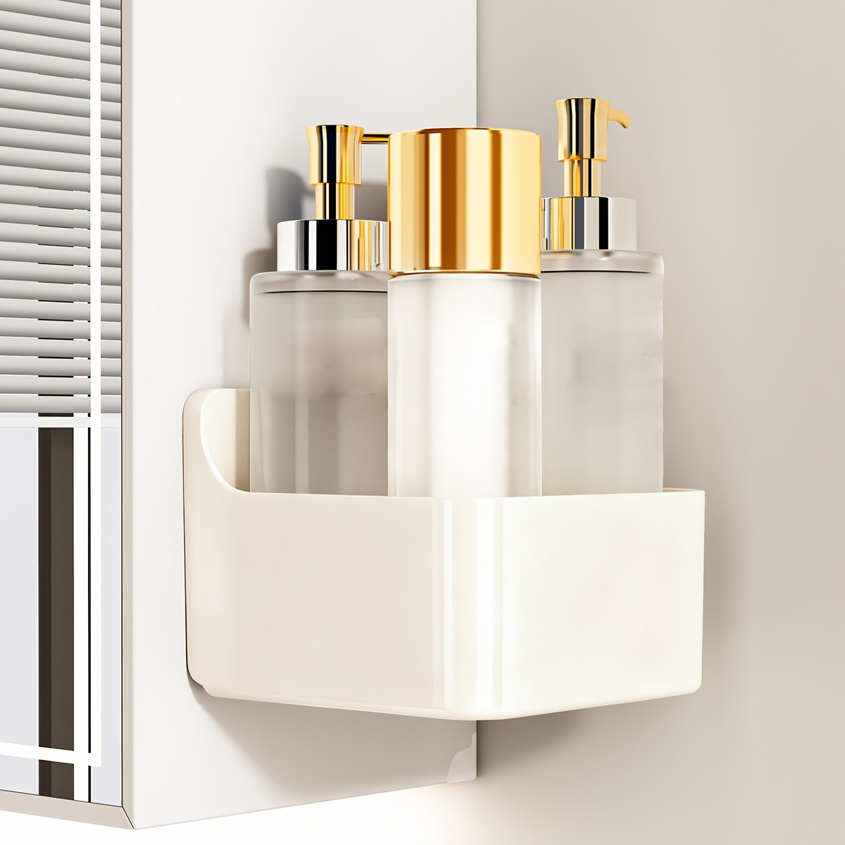 TEMU Self-adhesive Wall Storage Bins,no Drill Hanging Organizer Baskets For Kitchen Sink,bathroom,cabinet Doors,pantry & Small Spaces,versatile