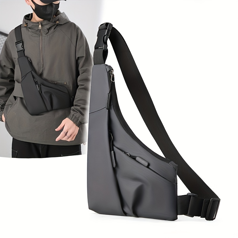 TEMU 1pc Men's Waterproof Chest Bag, Trendy Versatile Sling Bag