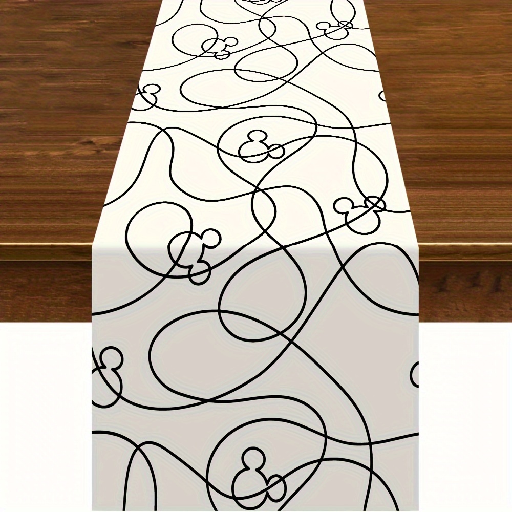 

Chic Mouse Table Runner - Polyester, Rectangular, Woven For Kitchen & Dining Room Decor