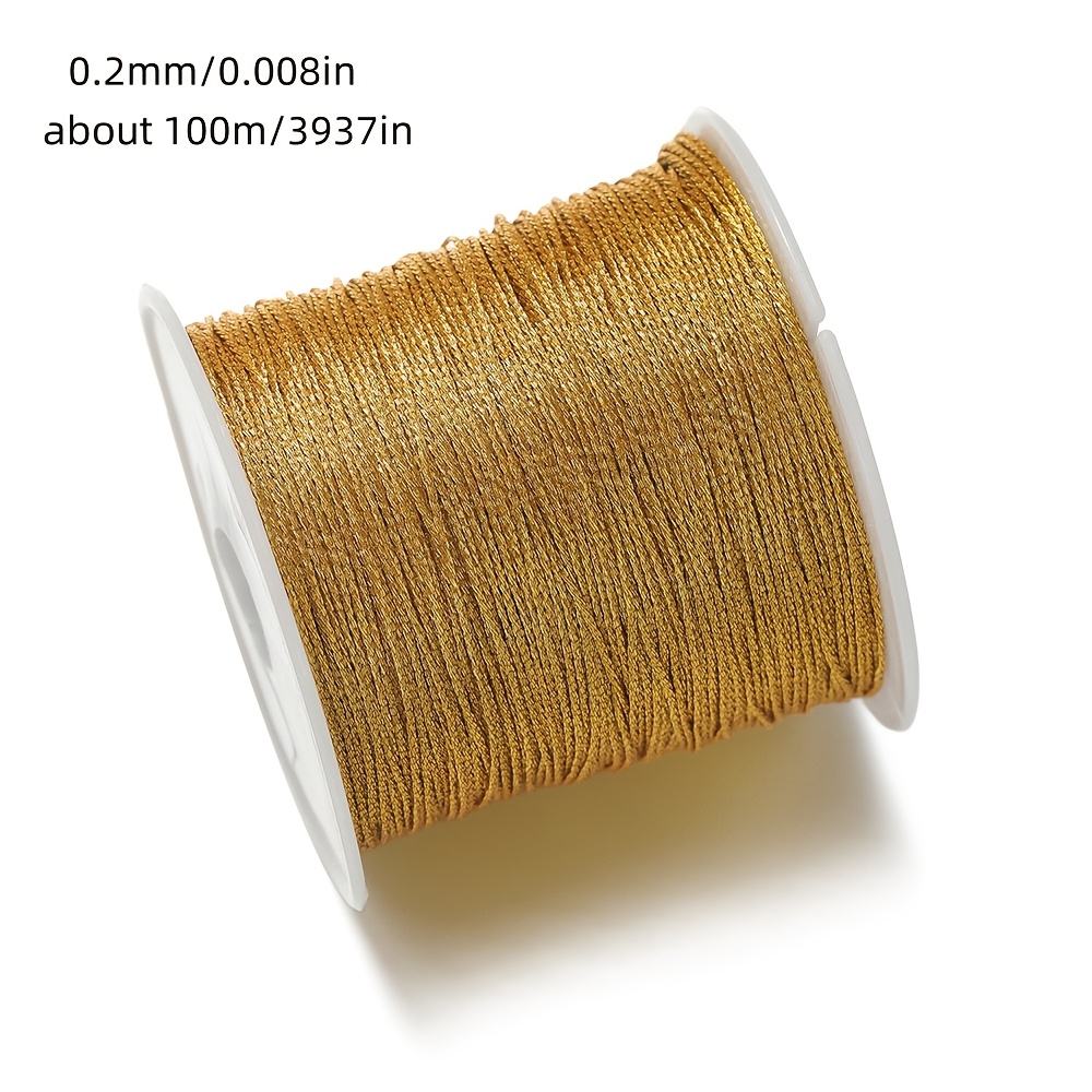1pc 3/6/9/12 Strands, Golden And Silvery Thread Strand Thread Handmade Rope, Bracelet Necklace Braided Rope, Winding Thread, Ring Thread, Material