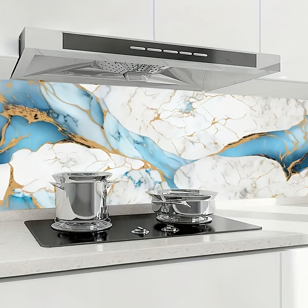 waterproof blue marble peel stick wallpaper vinyl contact paper for kitchen countertops bathroom walls living room decor   remove 2