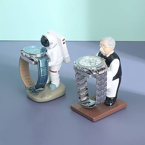 a creative watch display stand for iwatch designed like an old mans watch holder this astronaut themed stand is perfect for showcasing bracelets and jewelry suitable for women and to organize earrings necklaces rings watches