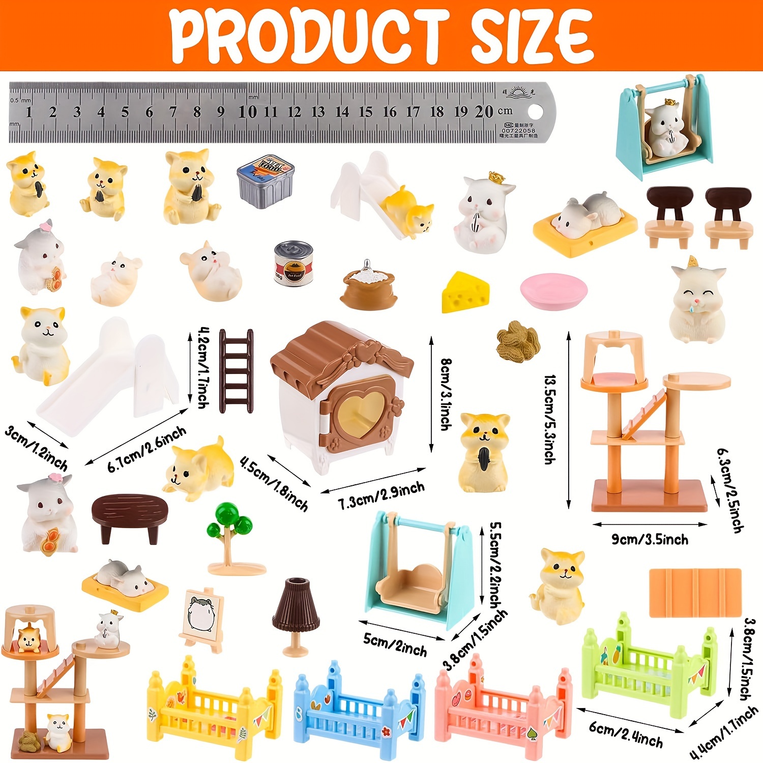 Hamster Doll Play House Toy Set for Kids