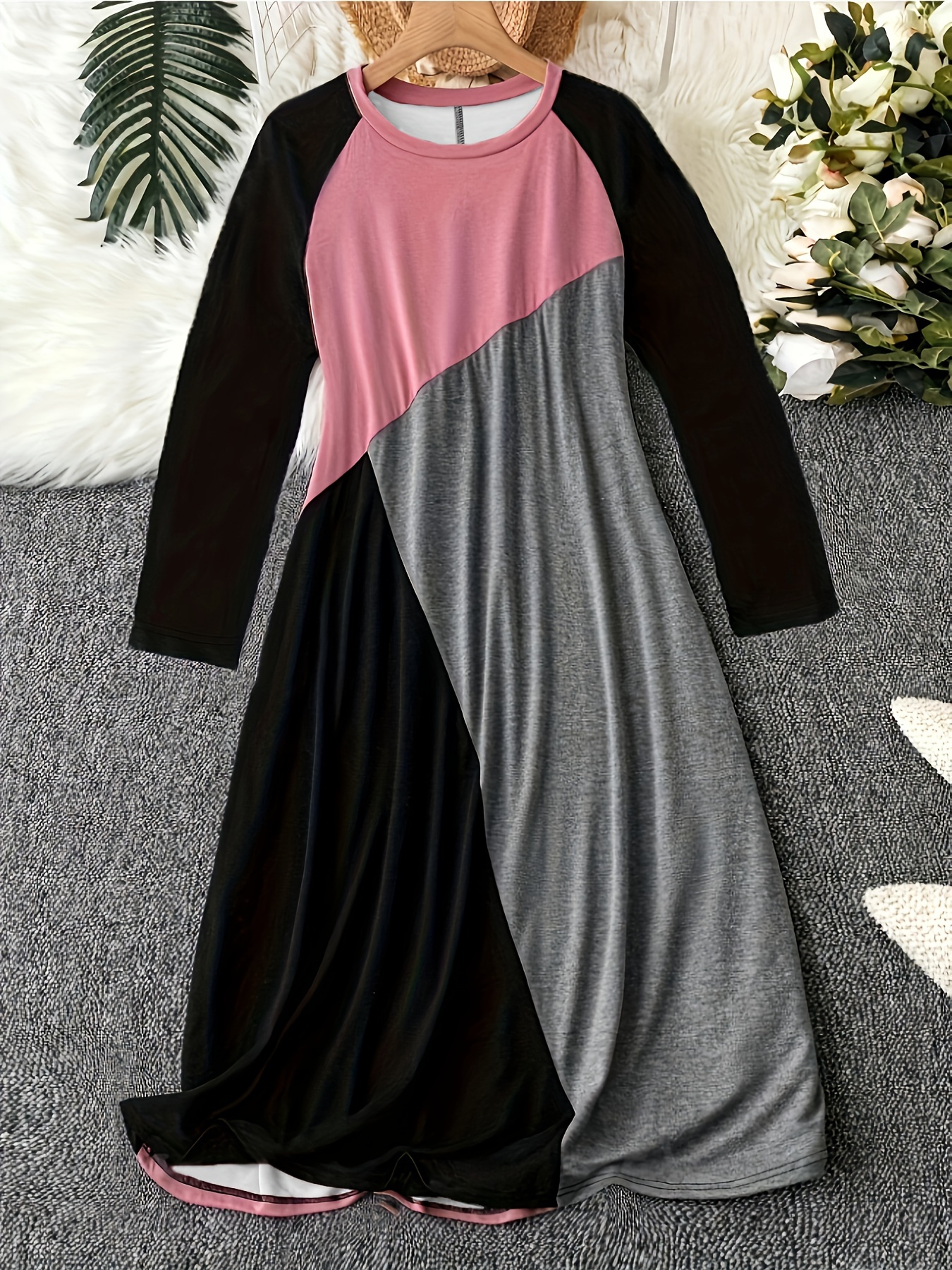 plus size womens oversized casual color t shirt dress loose - Temu Oman