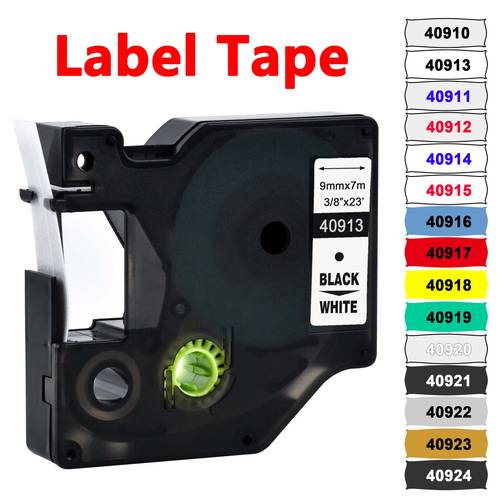 1pc 9mm compatible label tape for d1 white high 450 350 250 100 with date signature space for d1 40918 cartridge 160 280 label maker label tape