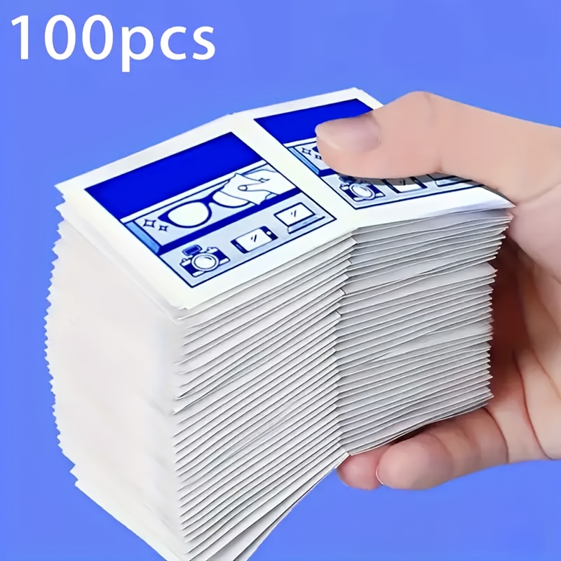 100pcs glasses wipes disposable glasses cloth wipes glasses paper wipes suitable for glasses   phone screens and lenses