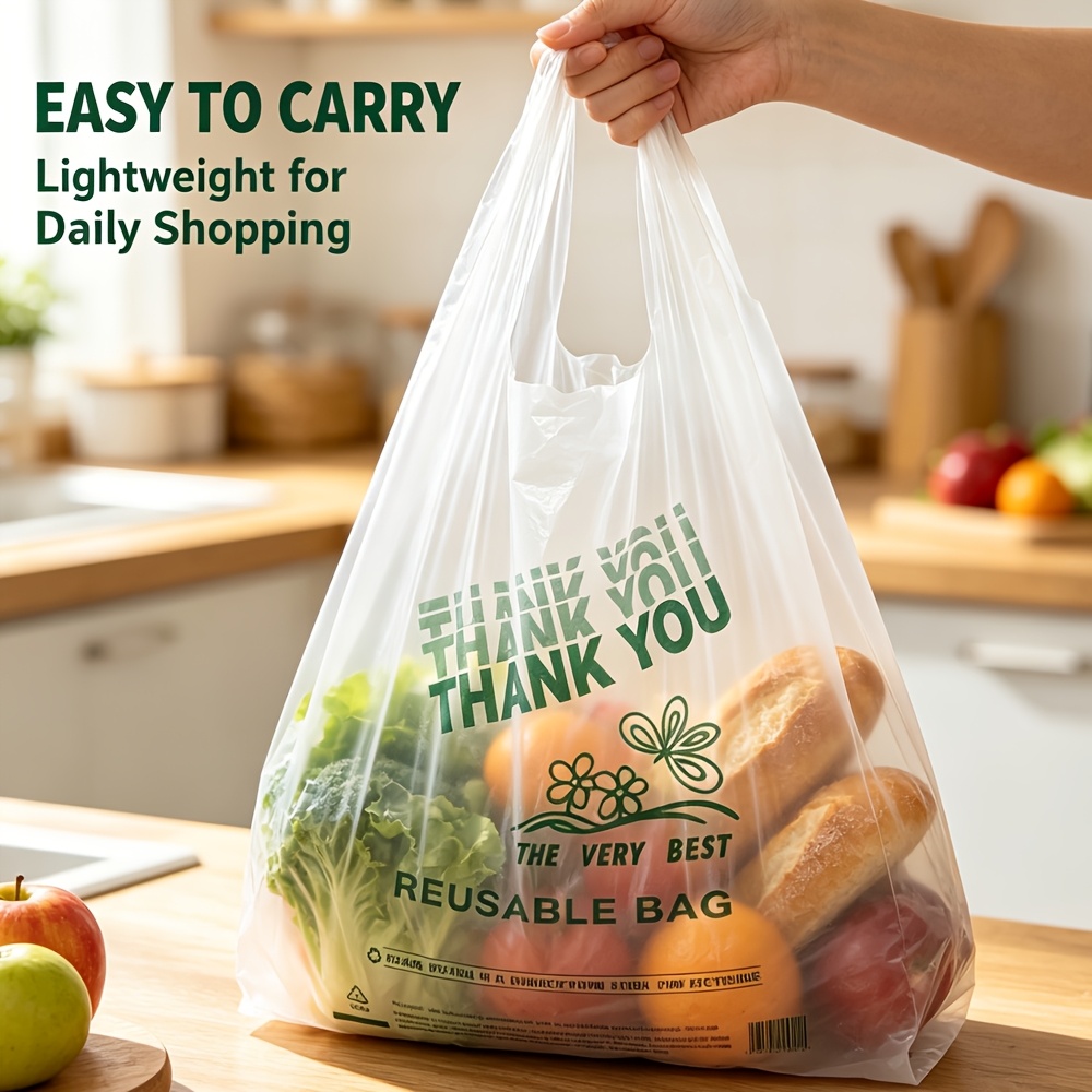 100 Pack Thickened Heavy-Duty Shopping Bags