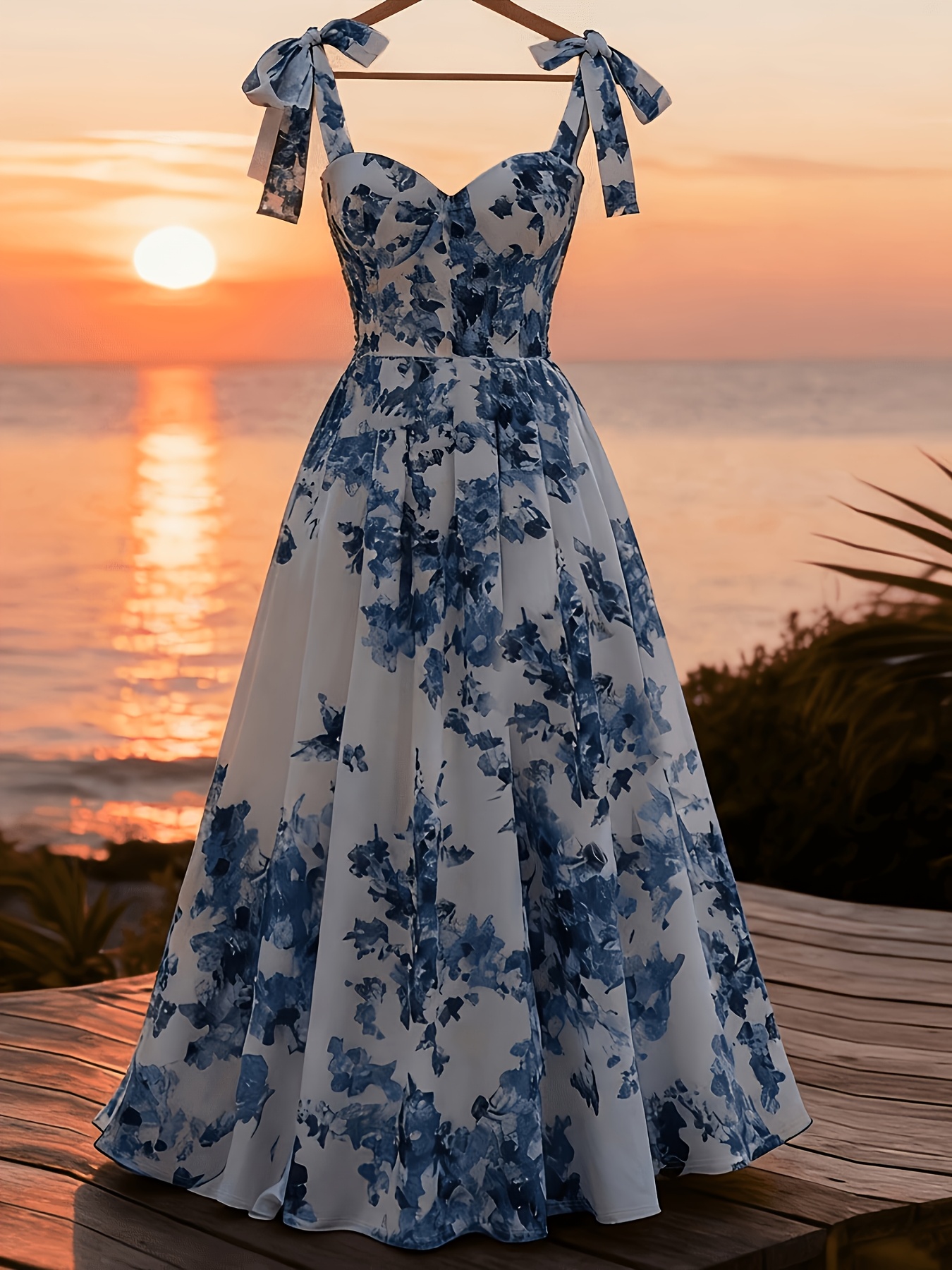 blue and white french dress Vintage & Porcelain Size:Coat Size 40 Our French Floral Dress Everyday Glam Ariana Grande gives us