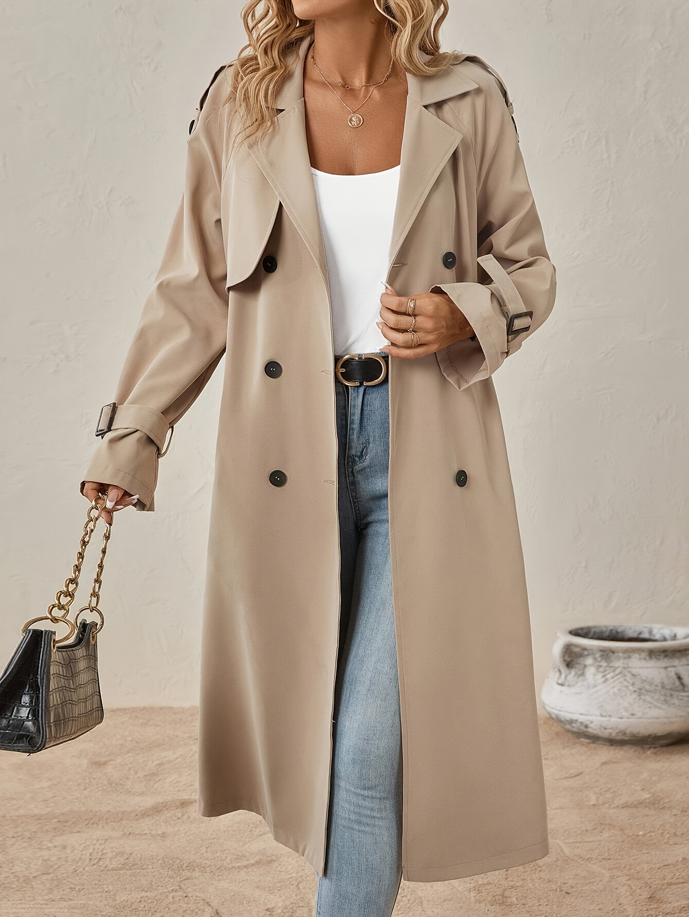Mantel Damen Trenchcoat Damen Beige Lang Agu Urban Outdoor