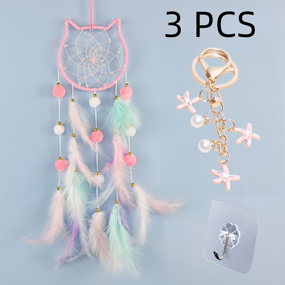 TEMU 3pcs Wind Chime Pendant Set, Bohemian Style Cute Home Decor, Room Bedroom Wall Hanging, Holiday Valentine's Day Romantic Gift Birthday Present,