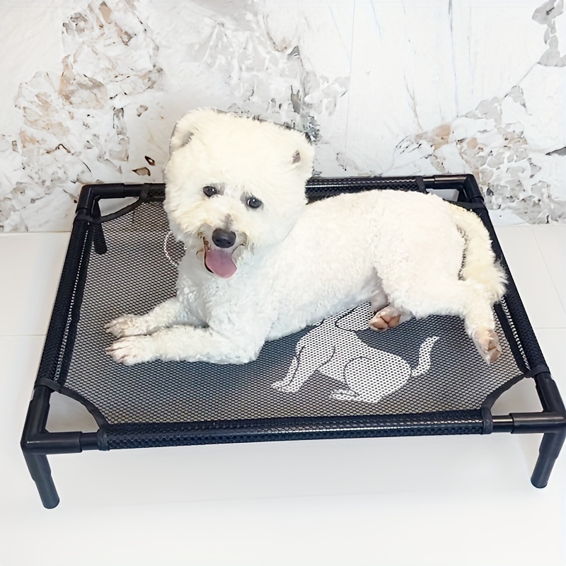 

Breathable Elevated Dog Bed With Animal Print - Detachable & Washable, Ideal For Small Breeds