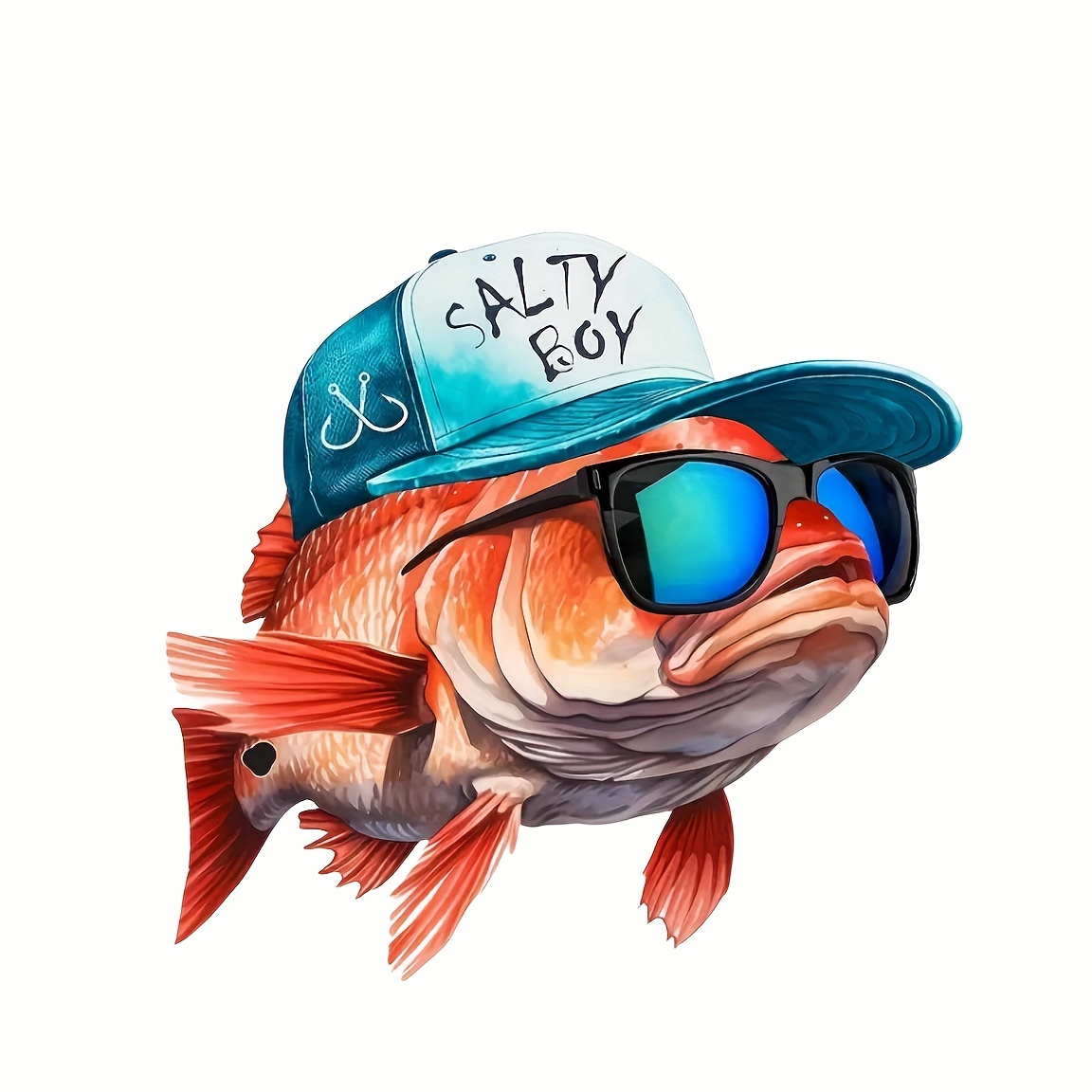 Super Cool Fashion Fish Sunglasses Hat Graphic Diy Iron - Temu
