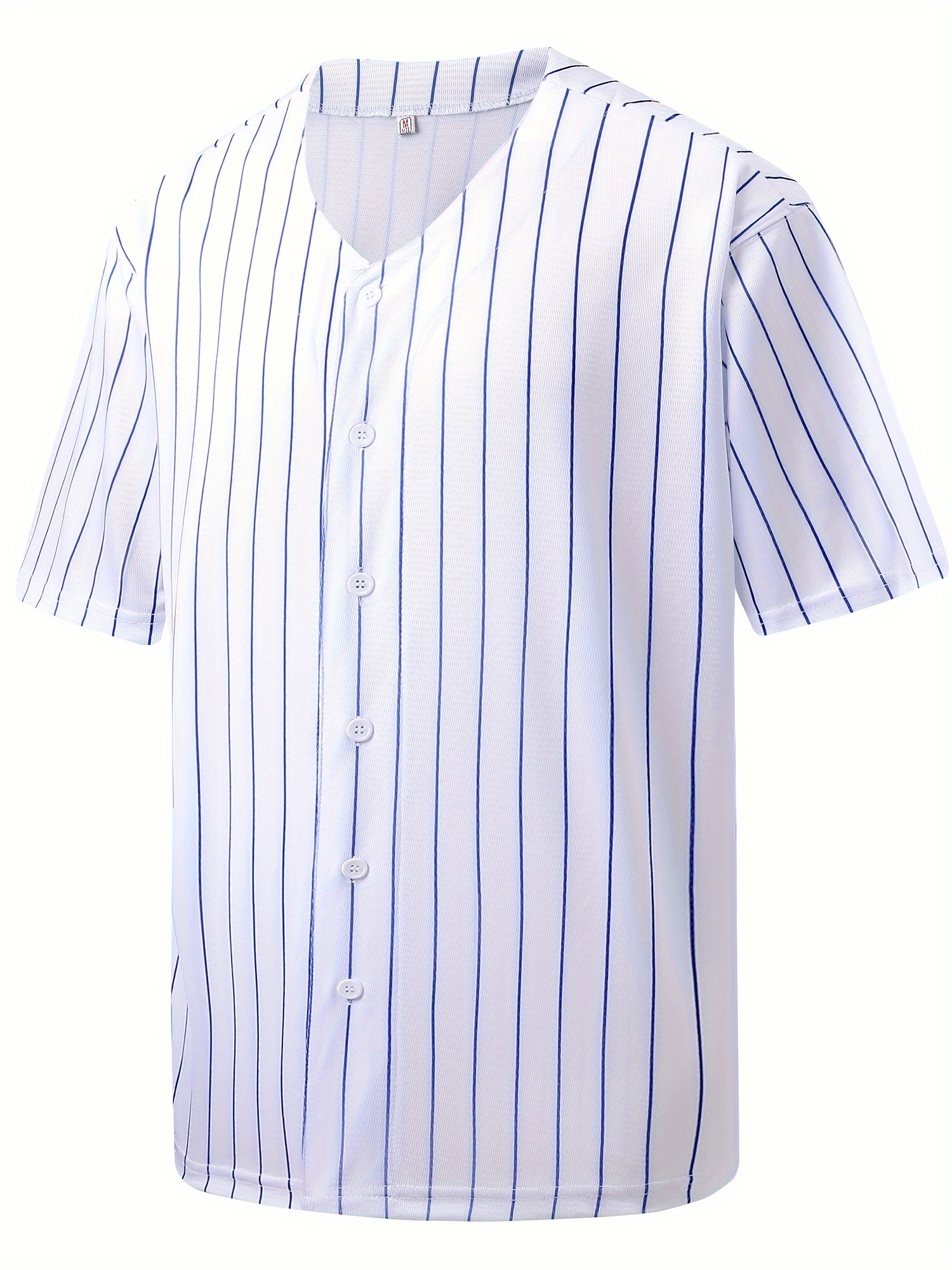 men s striped baseball jersey hip hop Temu United Kingdom