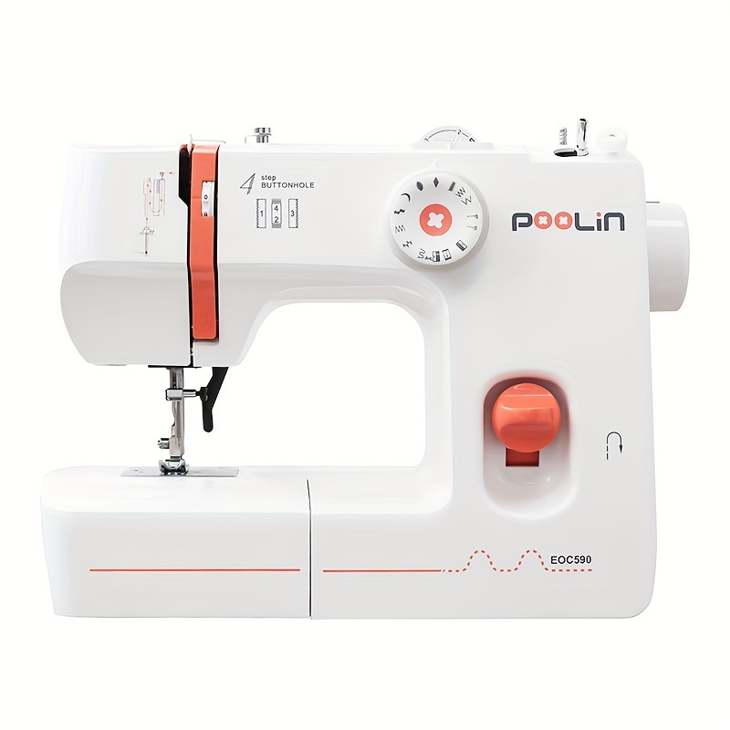 

Poolin Simple Sewing Machine - 26 Stitch Applications, Adjustable Stitch Length, With Complete Accessory Kits & Foot Pedal, 5 Included Presser Feet, Suitable For Adults