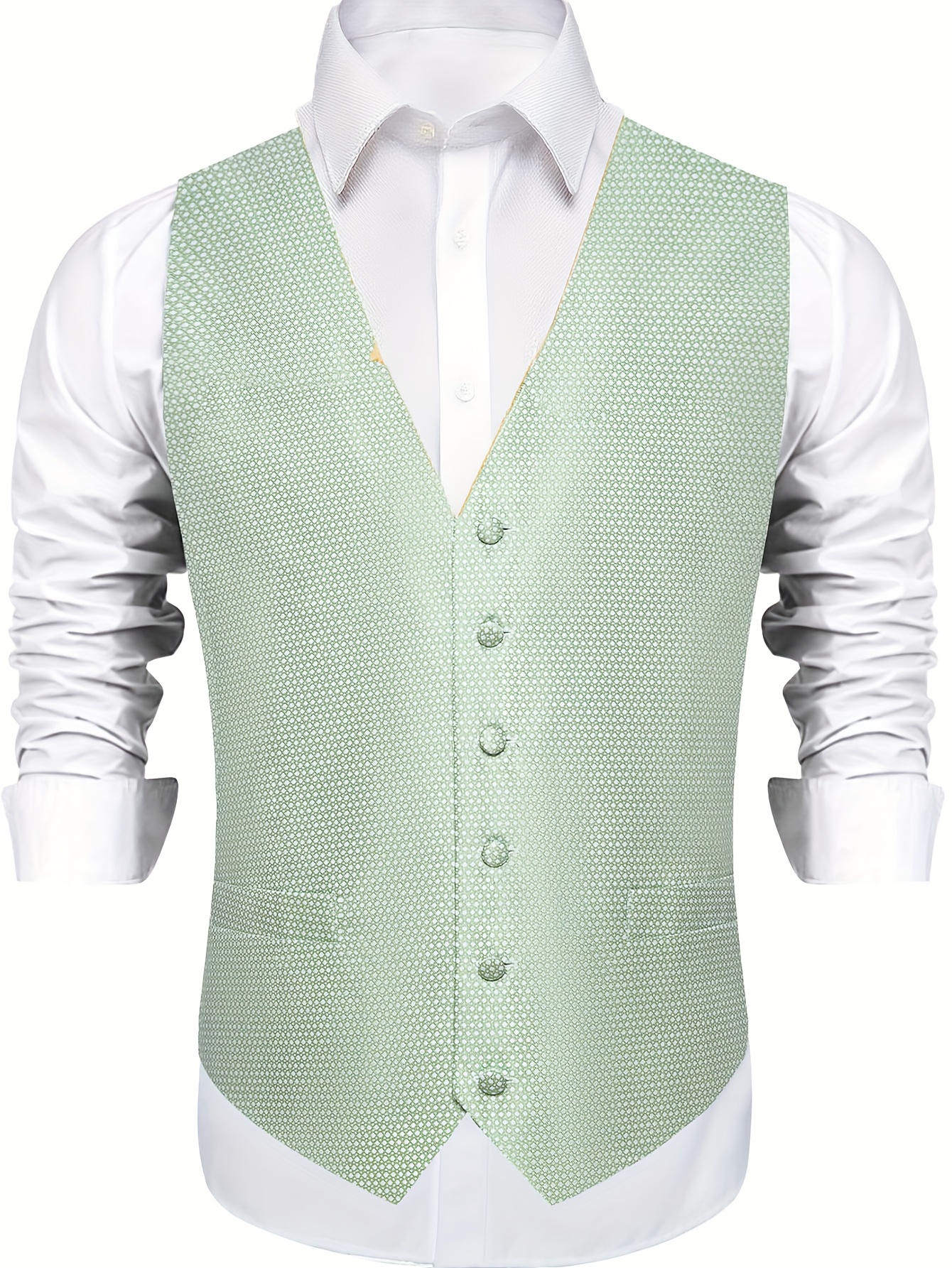 Men s Mature Soild Color Business Suit Vest for Wedding Formal Prom Men s Waistcoat