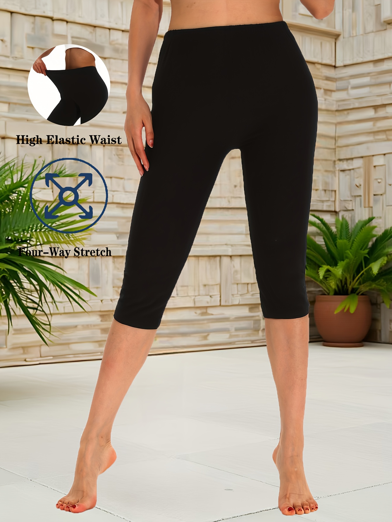 SOFTSAIL Pantalon de yoga taille haute pour femme avec poche média, contrôle du ventre, entraînement solide, course, sports, gym, fitness - Variété de motifs, Ananas blanc., S