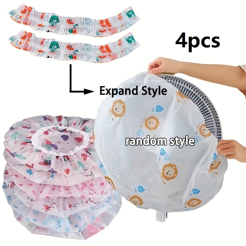 TEMU 4pcs Set Of Durable Pvc Plastic Dust Covers In Random Patterns And Colors, Suitable For Home And Office Use. Resistant To Damage, Easy To Wipe