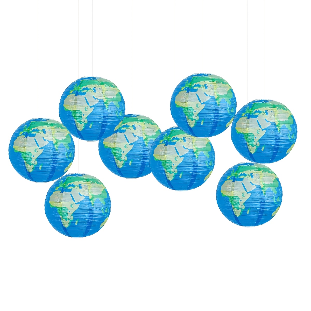 TEMU 8pcs Set Of Lake Paper Lanterns, 12-inch Lanterns For Hanging Decoration, Suitable For Classroom, Travel, Home, School, And Birthday Theme Party