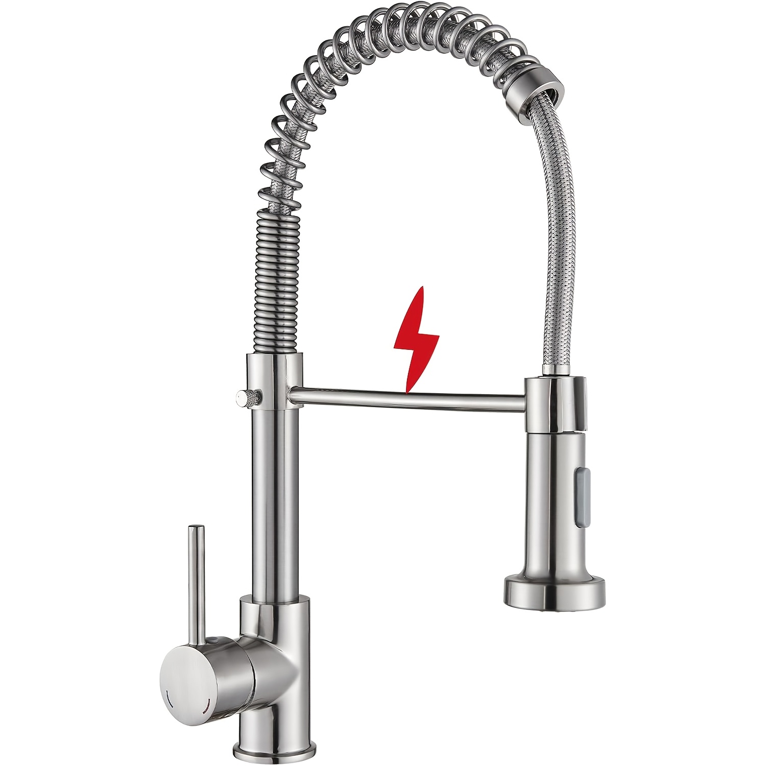 Kitchen Tap, Black, Ktw- And Cold Hoses, 360° Rotating Tap For Kitchen With Shower, Extendible 2 , Tap With 3 Connections